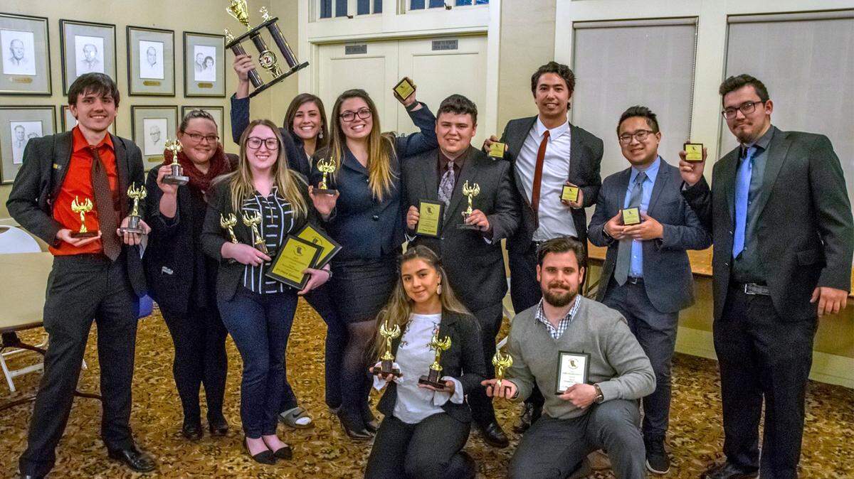 The speech and debate team at Modesto Junior College won the second-place overall sweepstakes award at the Northern California Forensics Association regional championship on February 22-24, 2019, in Stockton, Calif.