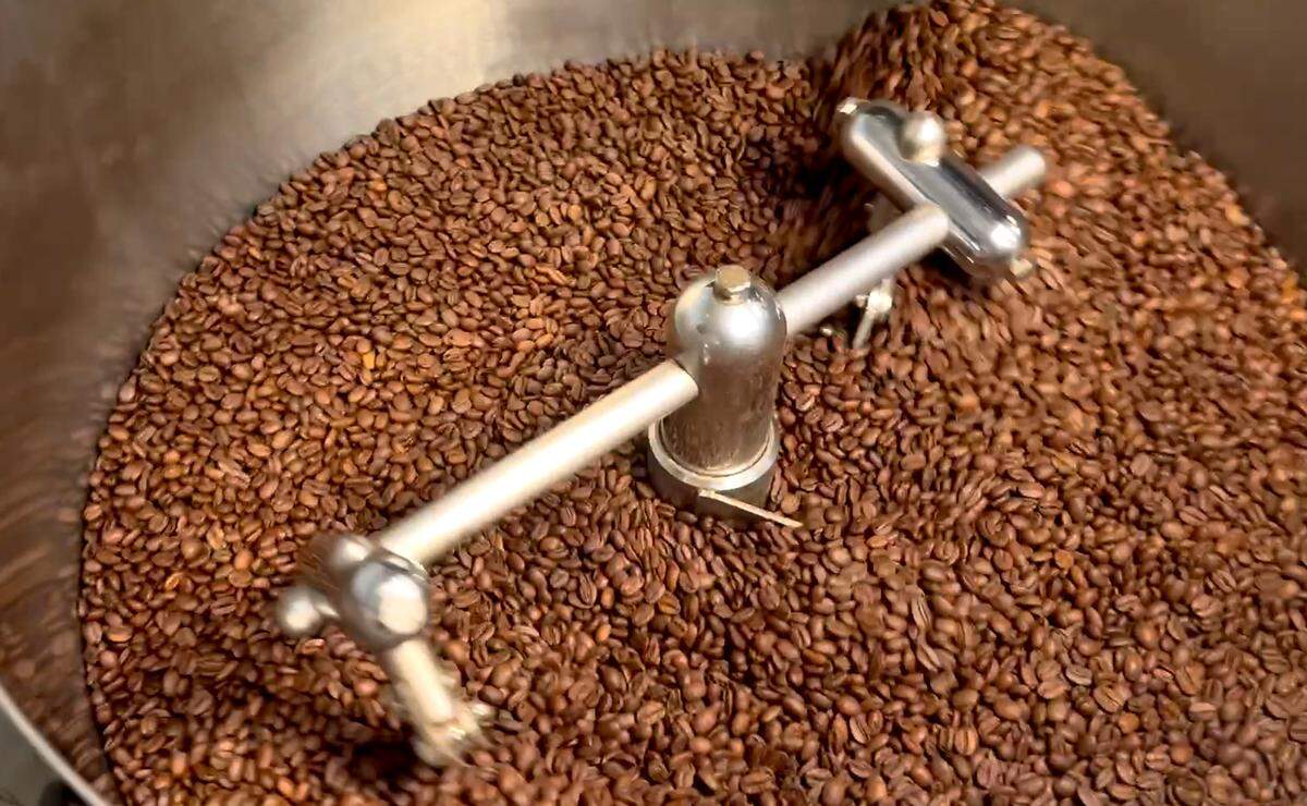 Beans are roasted at Volente Coffee Roasters on Friday, Jan. 10 in Modesto.