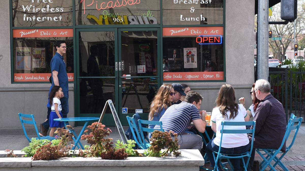 “Uncaged Art” will be on exhibit at Picasso’s Gourmet Deli. The exterior of the deli is pictured here in 2017.