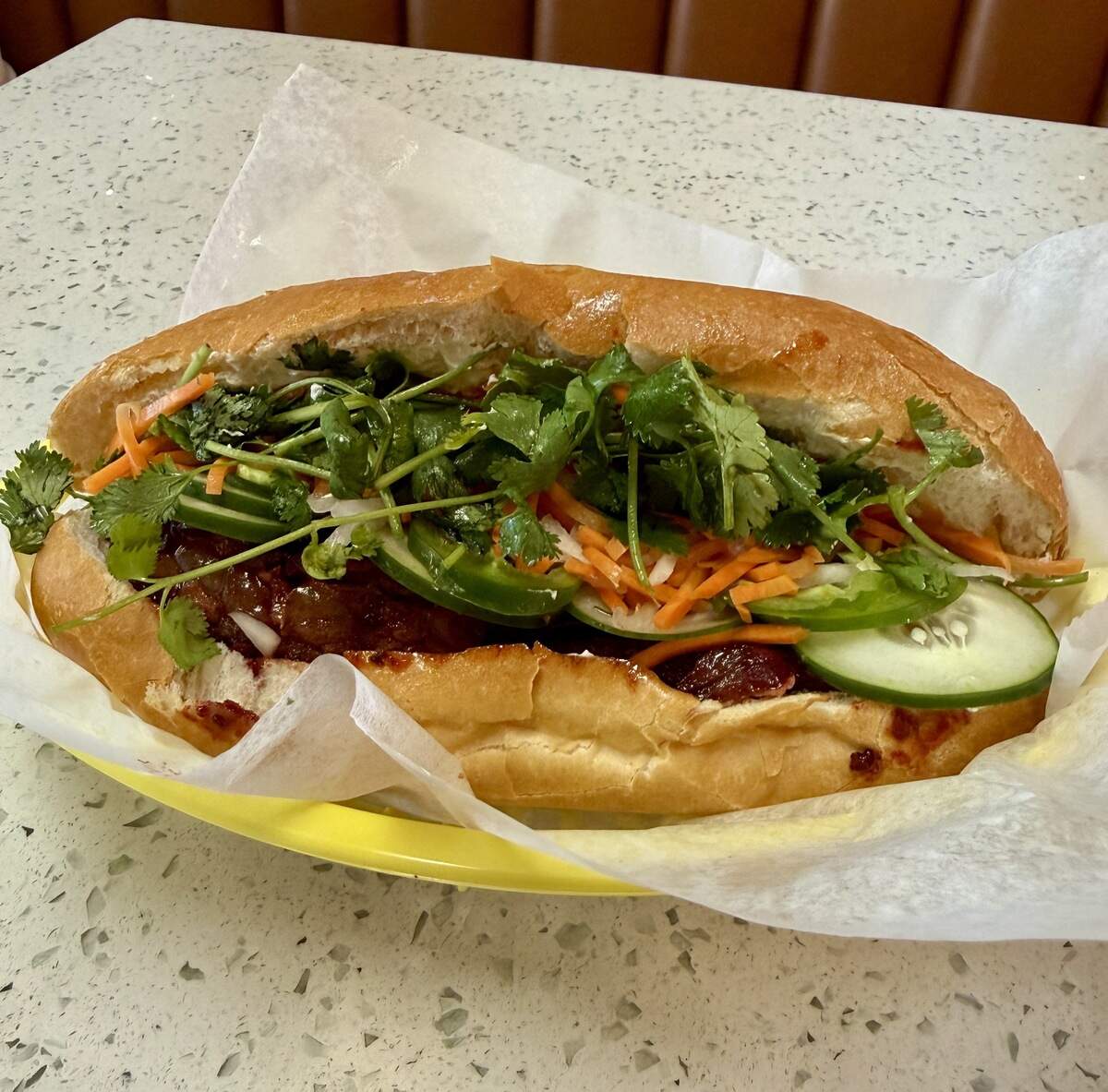 Char siu rib banh mi from Banh Mi Boys in Modesto, Calif.