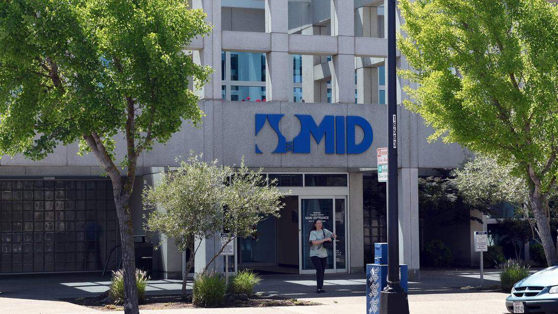 Exterior of the Modesto Irrigation District office in downtown Modesto, Calif.