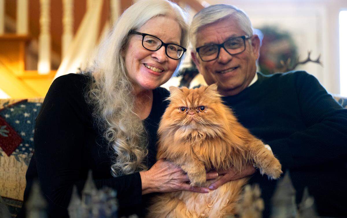 Duchess, owned by Leo and Virginia Aguilera, at their home in Modesto, Calif., Thursday, Sept. 12, 2024. Duchess, a Persian, was voted Modesto’s Cutest Cat.