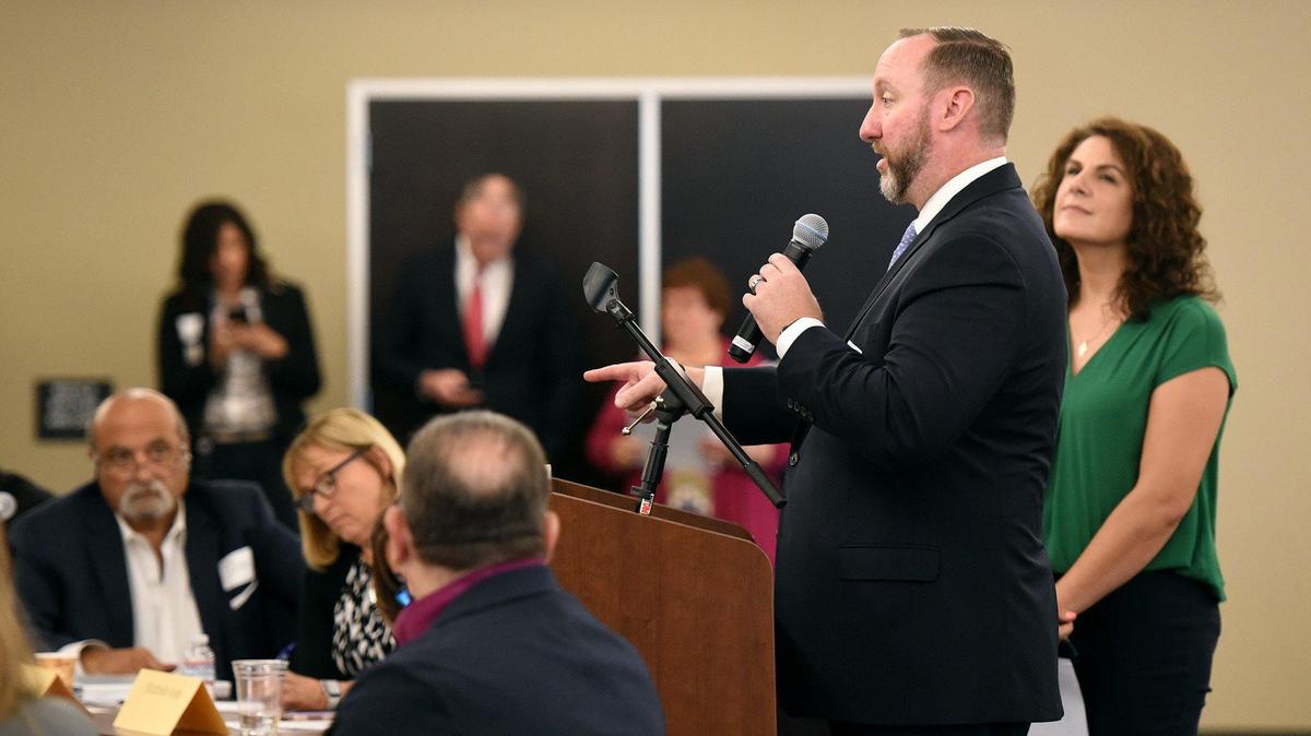 Modesto’s City Manager Joe Lopez talks about the city’s efforts on homelessness Friday morning September 6, 2019 during the Council of Regional Homeless Advisors meeting at the Stanislaus Veterans Center in Modesto, Calif.
