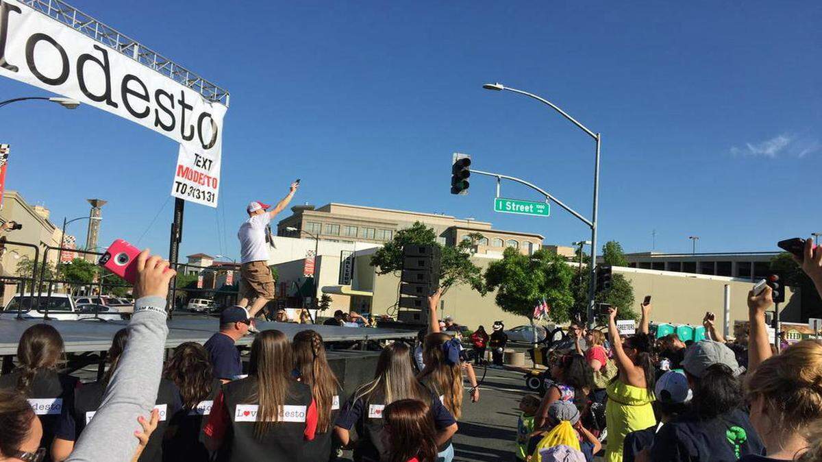 Downtown Modesto was hopping on at the start of the Love Modesto event on Saturday, April 18, 2015.