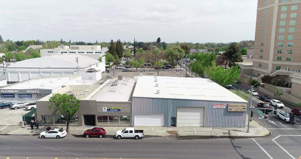 1208 9th Street, brown building on the left, in Modesto, Calif., on Wednesday, March 30, 2022.