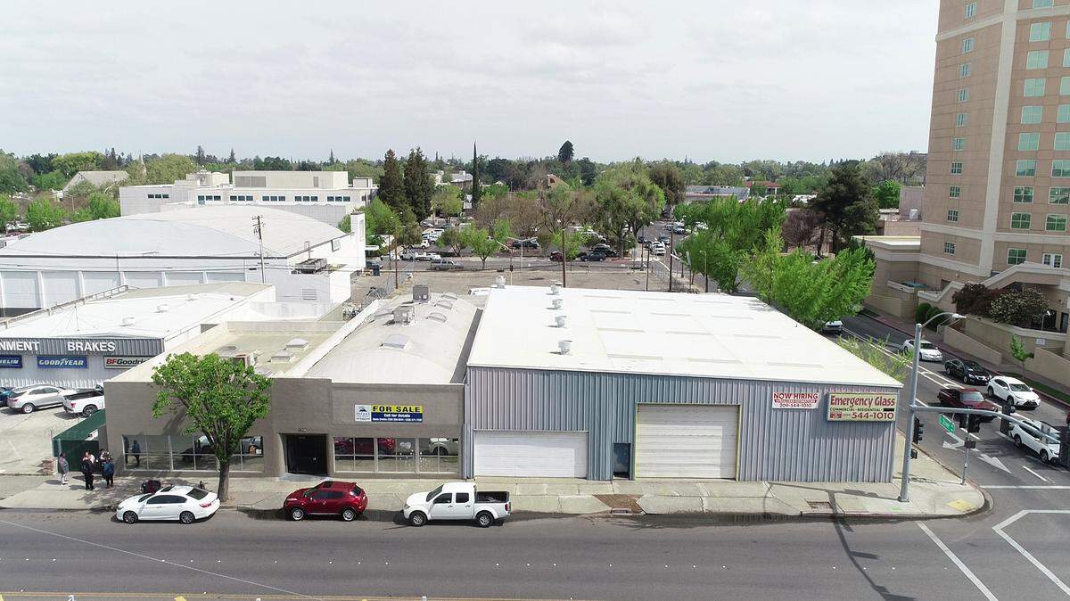 1208 9th Street, brown building on the left, in Modesto, Calif., on Wednesday, March 30, 2022.
