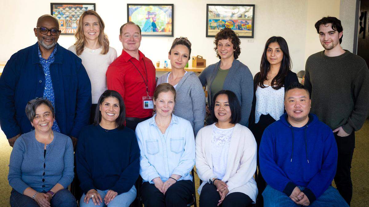 Current students in the Lay Counselor Academy with Elizabeth Morrison (standing from the second left) and lay counselor Alli Moreno of Oakland, seated second from left.