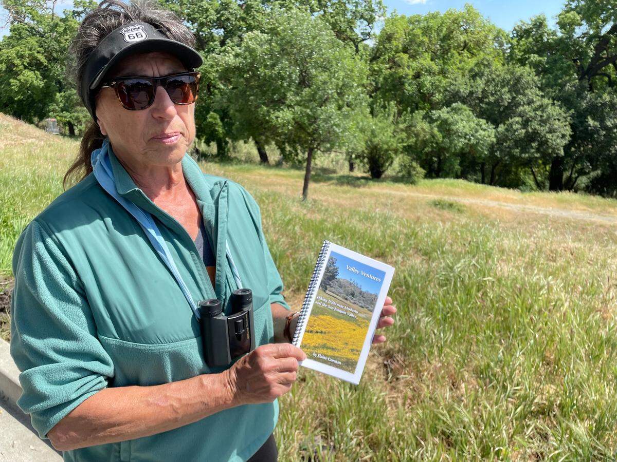 Elaine Gorman at Dry Creek Regional Park. She is the author of a new book called Valley Ventures which features 20 hikes within a few hours of Modesto.
