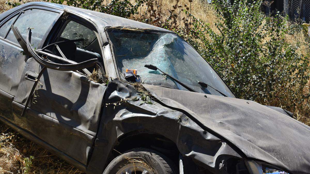 A male driver was ejected from his car as it crashed down the southbound Highway 99 embankment south of the Briggsmore-Carpenter overpass on Sunday morning, Aug. 4, 2019. He required CPR and was taken to a hospital for treatment.