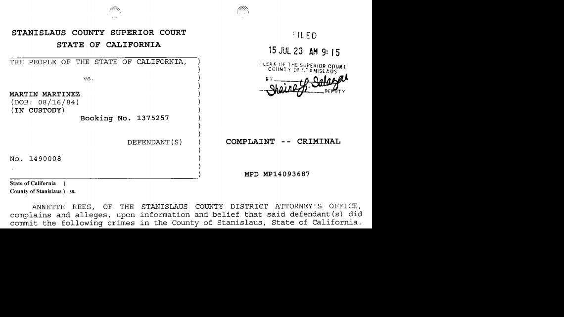 Documents from Martin Martinez case