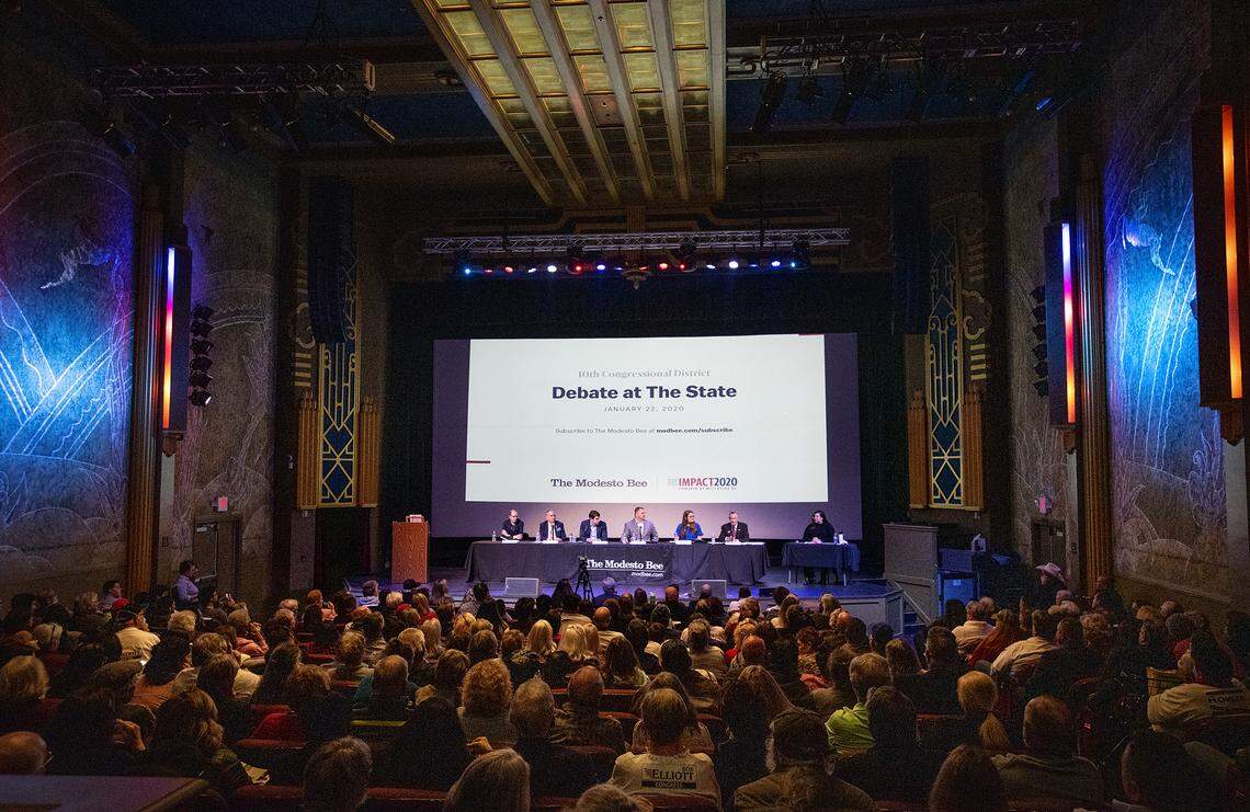 The 10th Congressional District debate ÒDebate at the StateÓ at the State Theatre in Modesto, Calif., on Wednesday, Jan. 22, 2020. 