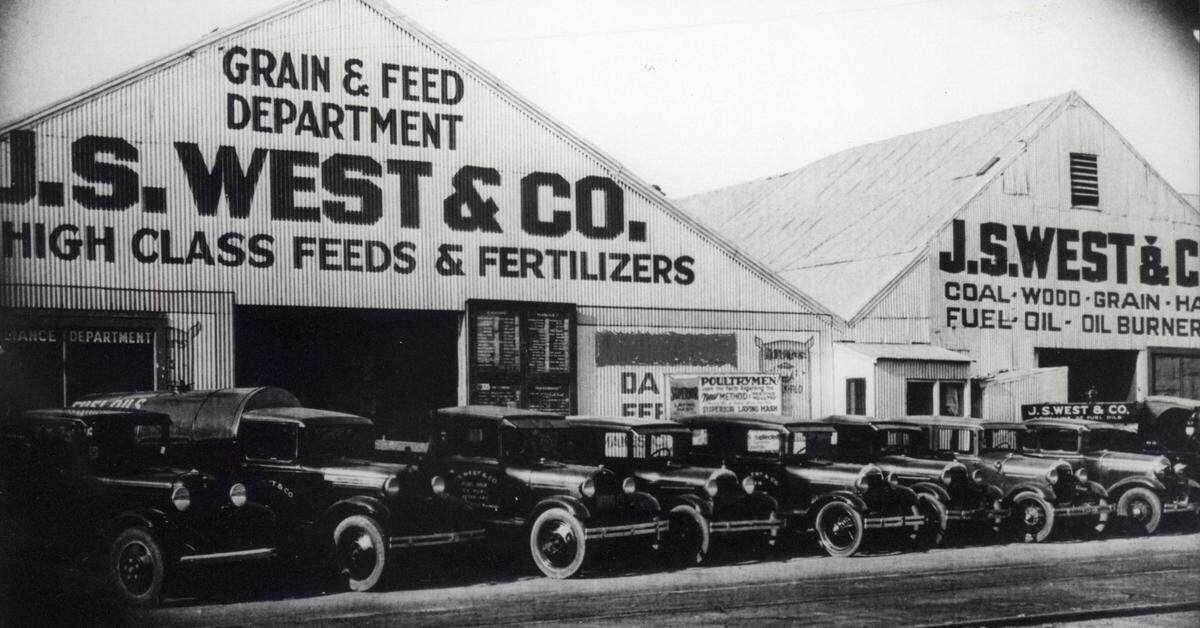  JS West delivery equipment: Model A Fords, 1932.