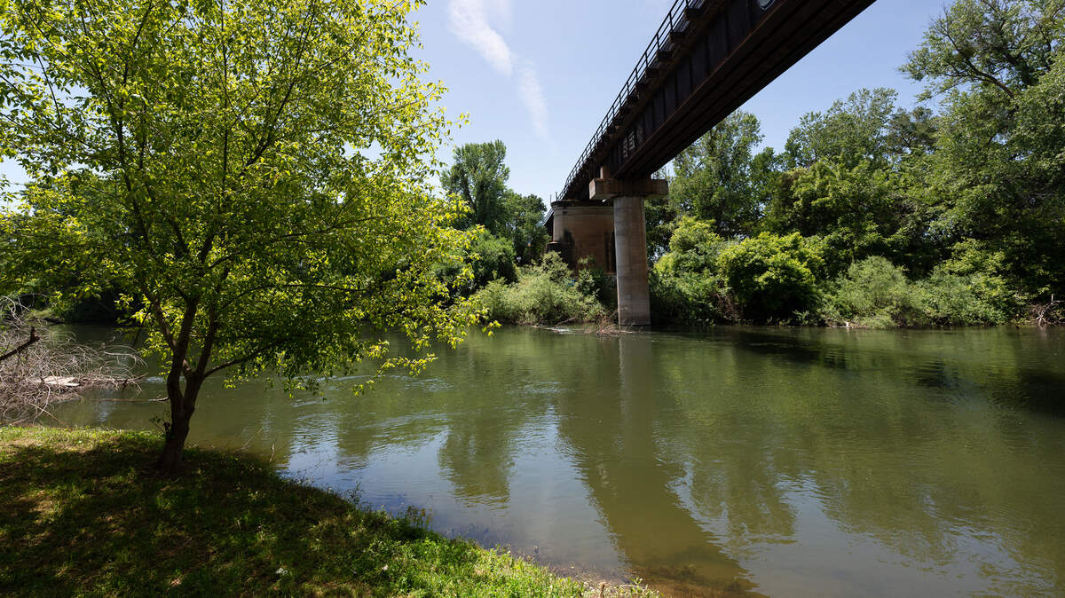 Stanislaus River at Jacob Myers Park in Riverbank, Calif., Thursday, May 11, 2023.