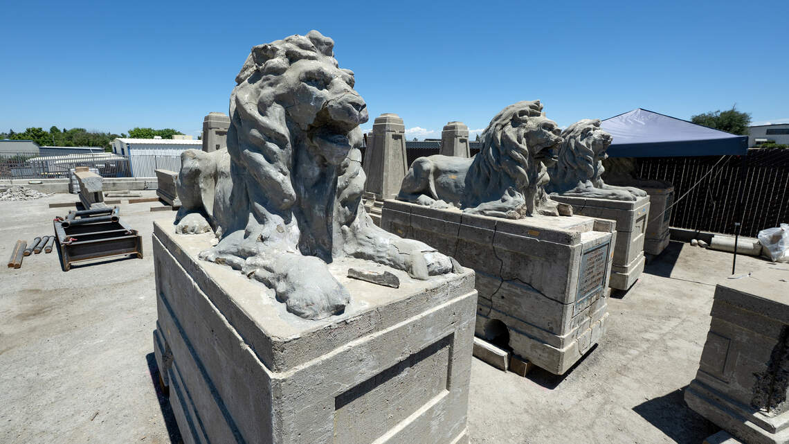 An inside look at restoring beloved lions from Seventh Street Bridge in Modesto