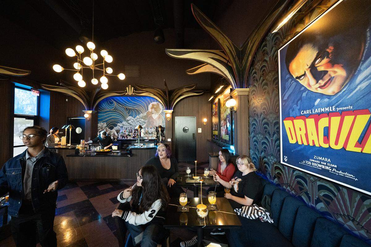 Intermission new cocktail lounge and community gathering space at the State Theatre in Modesto, Calif., Thursday, Oct. 26, 2023.