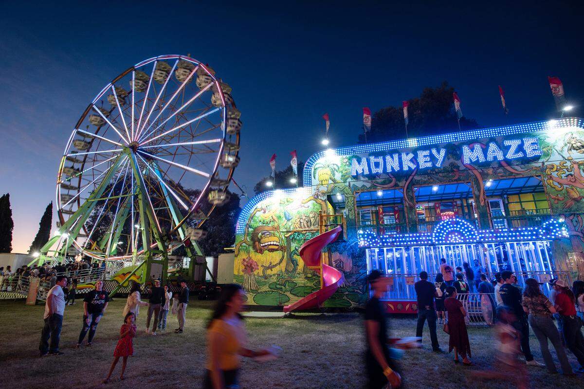 Rides in the midway at the Stanislaus County Fair in Turlock, Calif., on Friday, July 8, 2022.