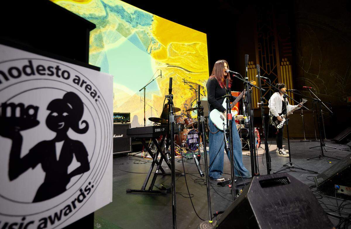 The Indecisives won best youth band at the Modesto Area Music Association Awards show at the State Theatre in Modesto, Tuesday, Oct. 21, 2025.