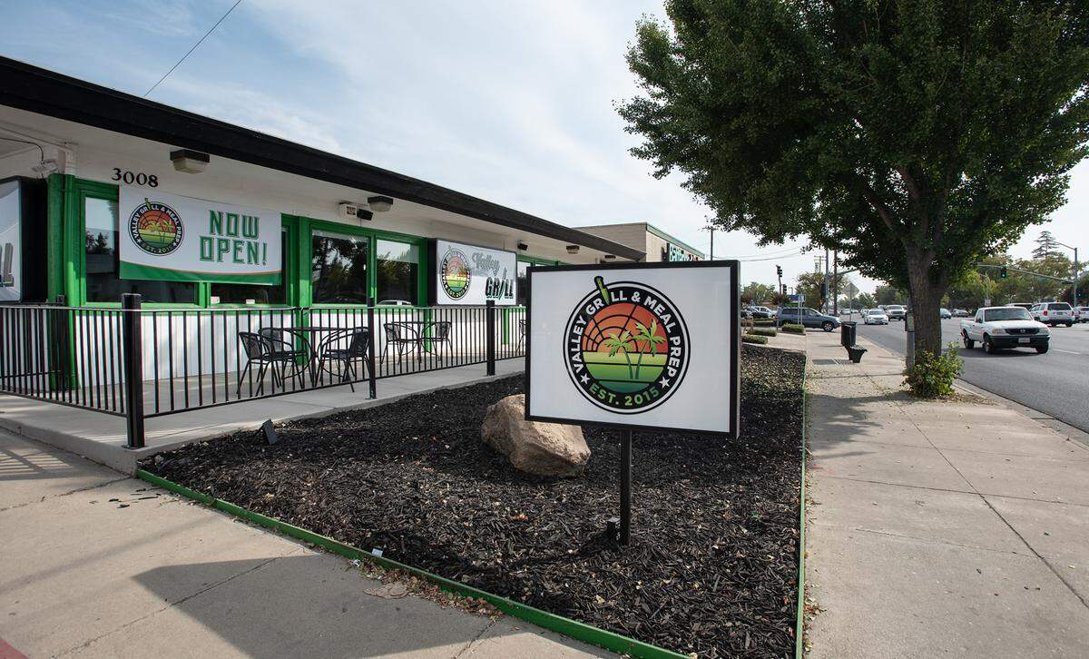 Signs for the now-closed Valley Grill on McHenry Avenue in Modesto, Calif., on Tuesday, Oct. 5, 2021.