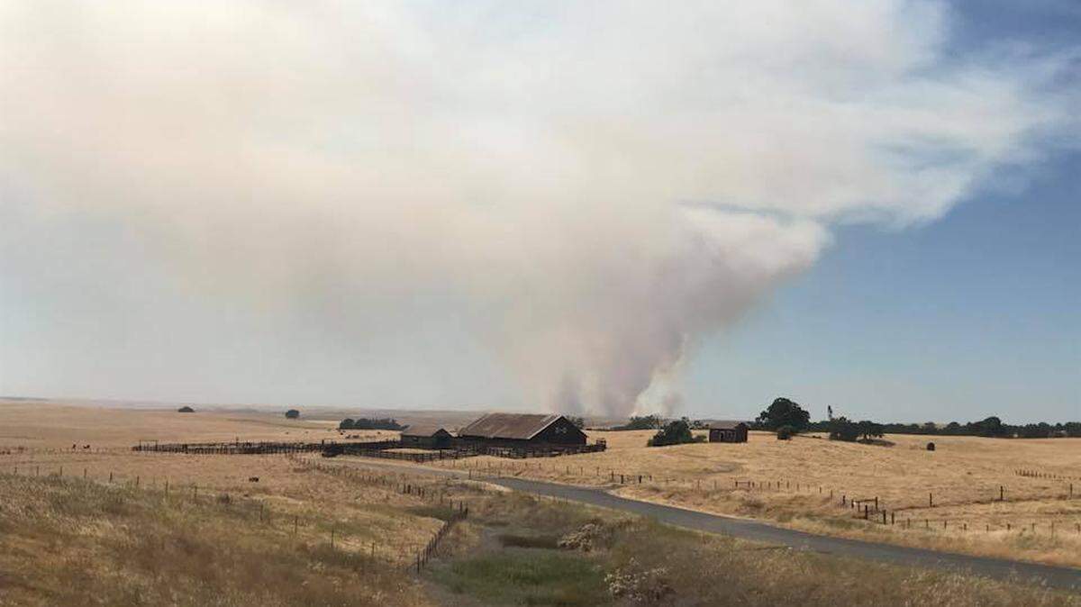 The Waverly Fire started in Calaveras County and has spread to eastern San Joaquin County.