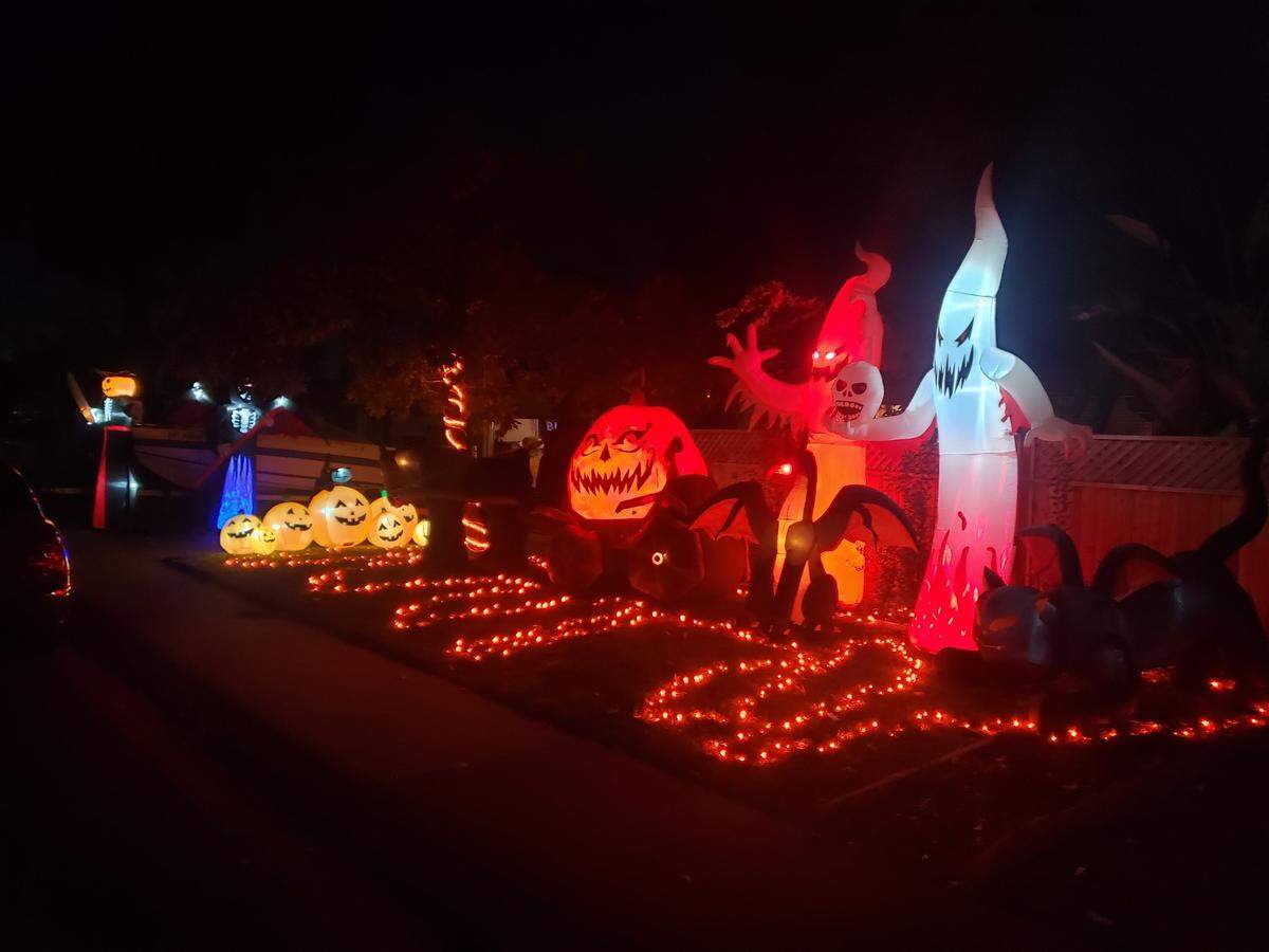 Halloween display at 2013 Vicki Ct., Modesto.