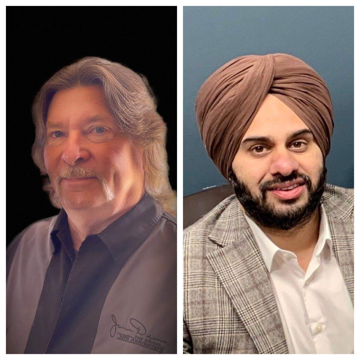 Challenger Joel DeGraef, left, is taking on appointed incumbent Mani Grewal in the Stanislaus County Board of Supervisors District 4 election.