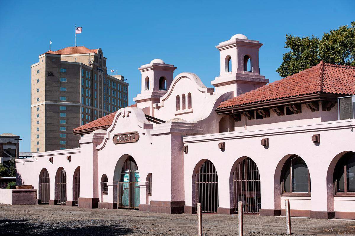 The historic train depot at the Modesto Transportation Center will be modernized in preparation for the extension of the Altamont Corridor Express train to Modesto. Photographed in Modesto, Calif., Friday, Sept. 20, 2019.