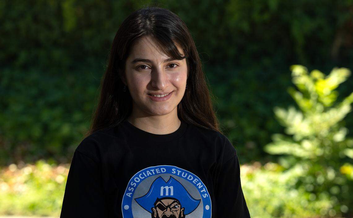 Afghan refugee and MJC student Shabnam Mujaddidi at Modesto Junior College in Modesto, Calif., on Wednesday, August 3, 2022.