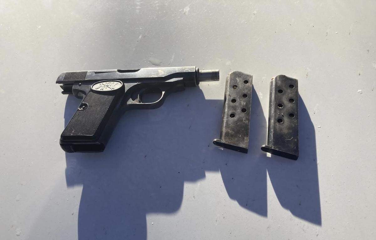 A handgun and magazines recovered during a Dec. 10 search warrant at the Sonora Gold Lodge, according to police.