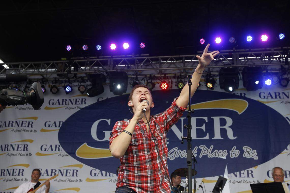 Scotty McCreery performs in 2011 in Garner, North Carolina. 