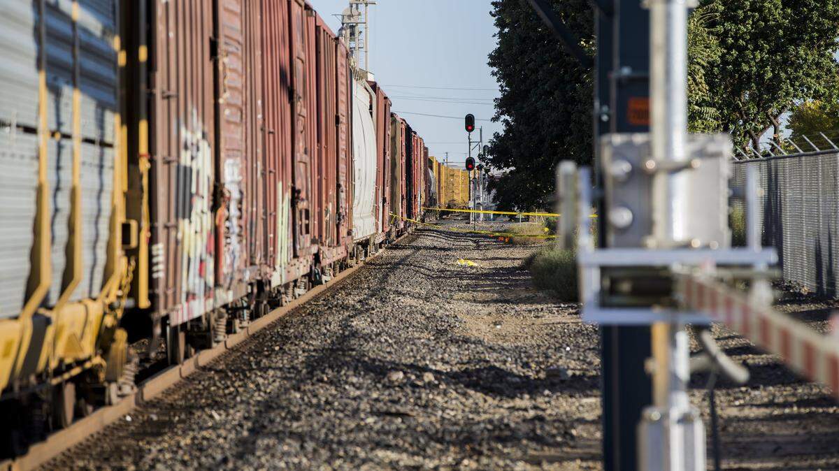A pedestrian was struck and killed by a northbound train in downtown Modesto on Sunday, Oct. 22, 2017.