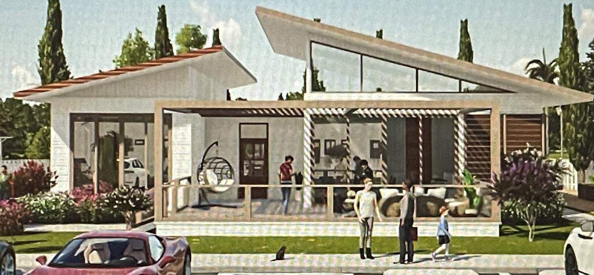 A community center is part of a 39-unit project for homeless people discussed in Riverbank, California, on Sept. 24, 2024.