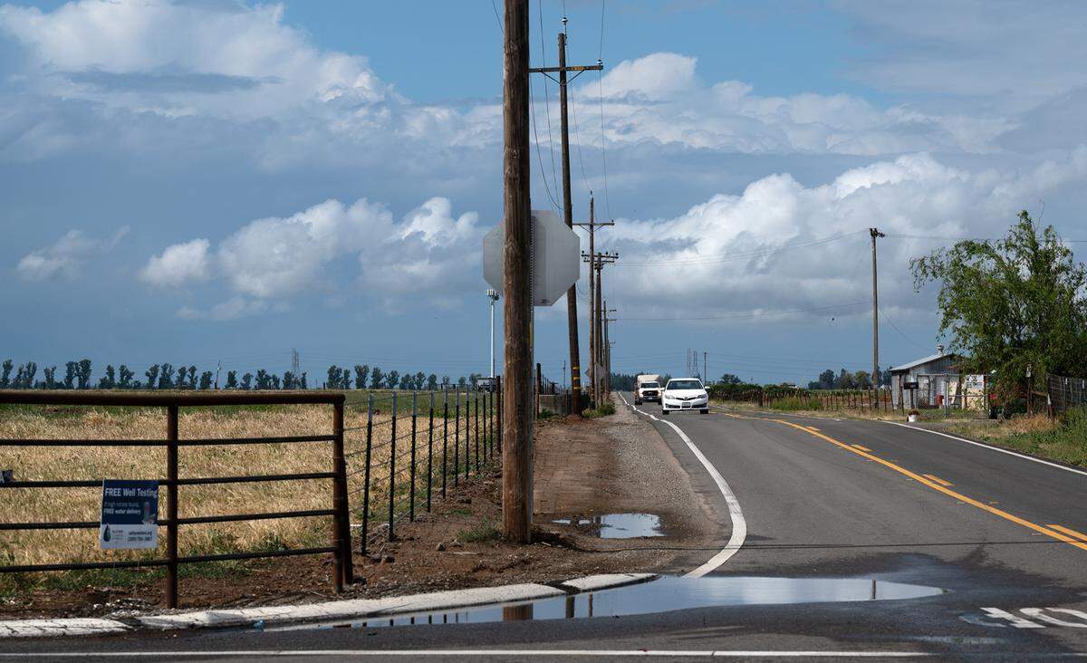 Spring storm clouds move toward Oakdale seen from Bentley Road east of Modesto, Calif., on Thursday, April 21, 2022.