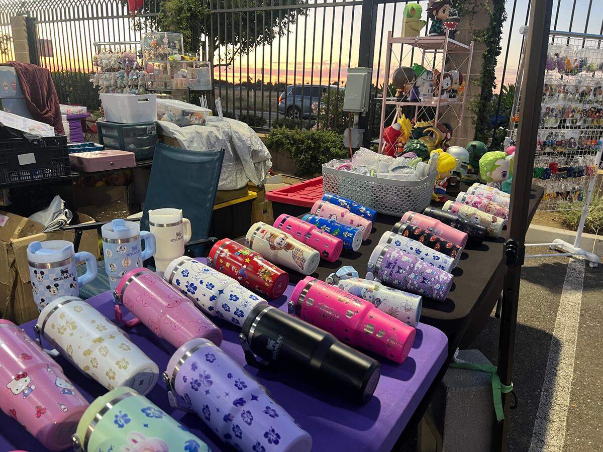 There was a little bit of everything at El Rematito, from hair accessories and handmade jewelry to custom-printed Stanley cups and children’s toys.