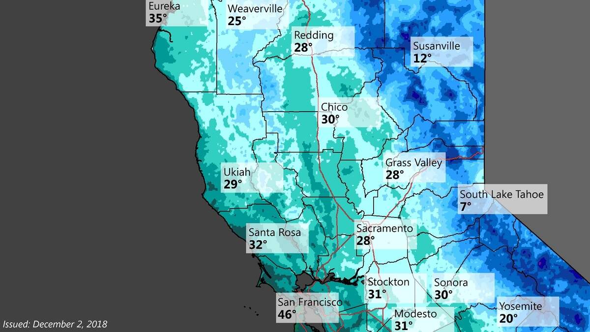 Subfreezing temperatures predicted for early Monday in Modesto area ...