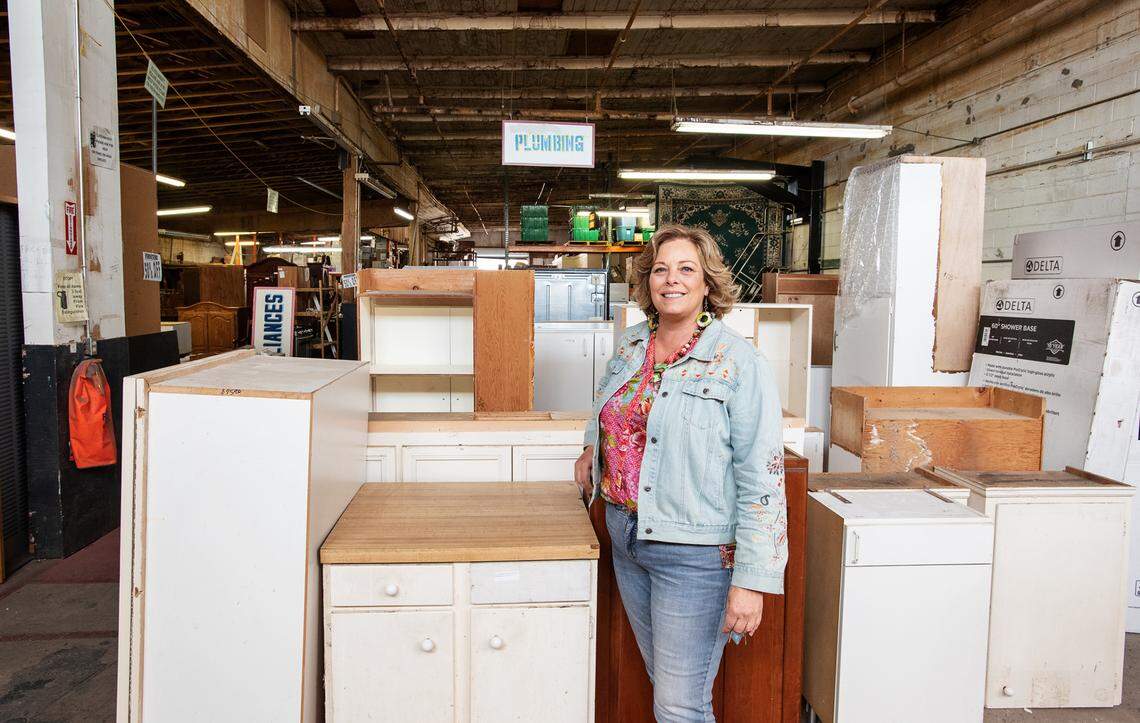 Habitat Stanislaus CEO Anita Hellam at the Habitat for Humanity ReStore in Modesto, Calif., on Friday, April 15, 2022.
