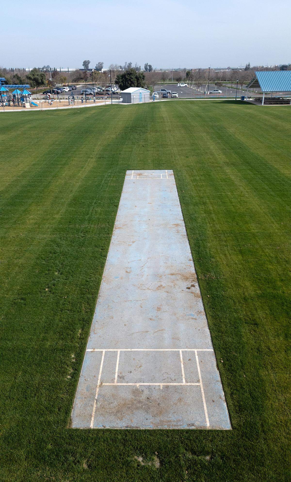 The cricket pitch and grass field at Mary E. Grogan Community Park is scheduled to open later this year, according to the city.  
