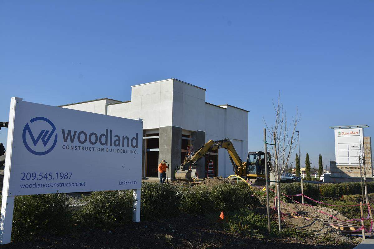 A new Starbucks under construction on Oakdale Road in Modesto, Calif. Jan. 19, 2022.