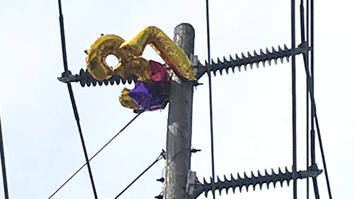 This metallic balloon caused a power outage for the Modesto Irrigation District, which urged residents to handle them carefully in April 2021.