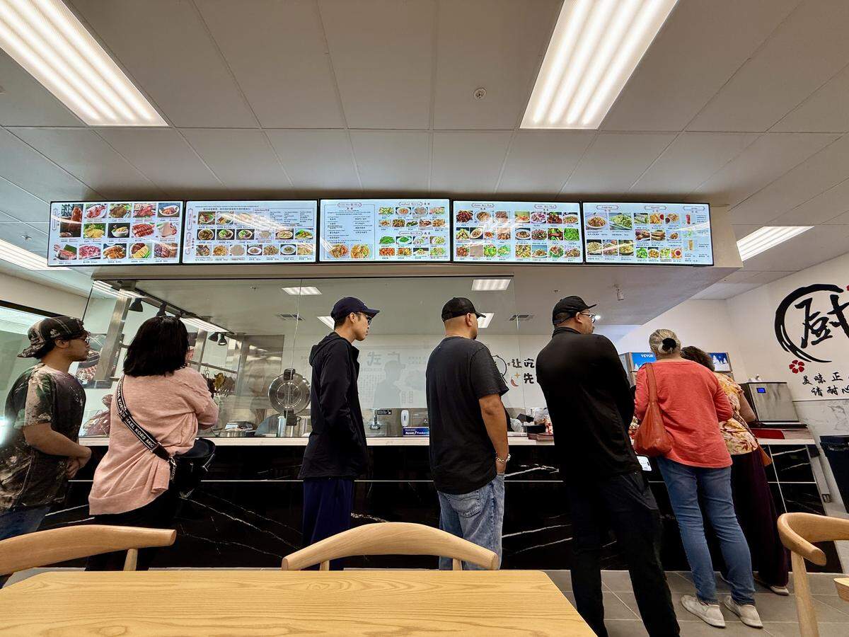 Fat Boy Roasted Delights in Modesto, Calif., has been filled with customers since it opened on Wednesday, Oct. 29, 2025.
