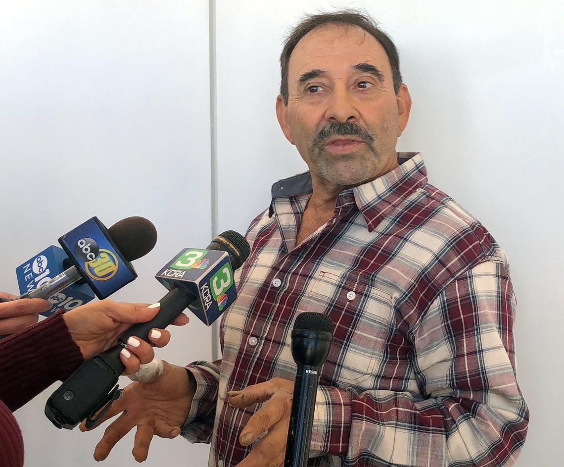Nicandro Sanchez, the father of Obdulia Sanchez is pictured after a hearing in San Joaquin Superior Court in Stockton, Calif. on Monday October 21, 2019. Obdulia Sanchez was arrested October 17, 2019 after a police chase ended in a crash in Stockton.
