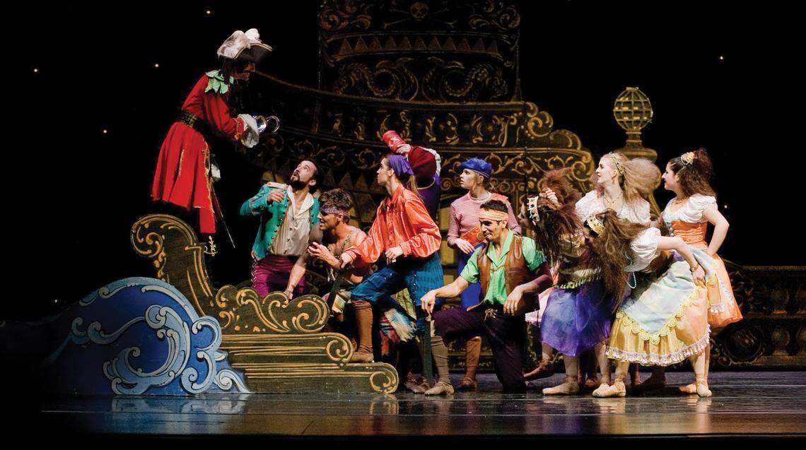 Captain Hook and his crew in Central West Ballet’s “Peter Pan.’