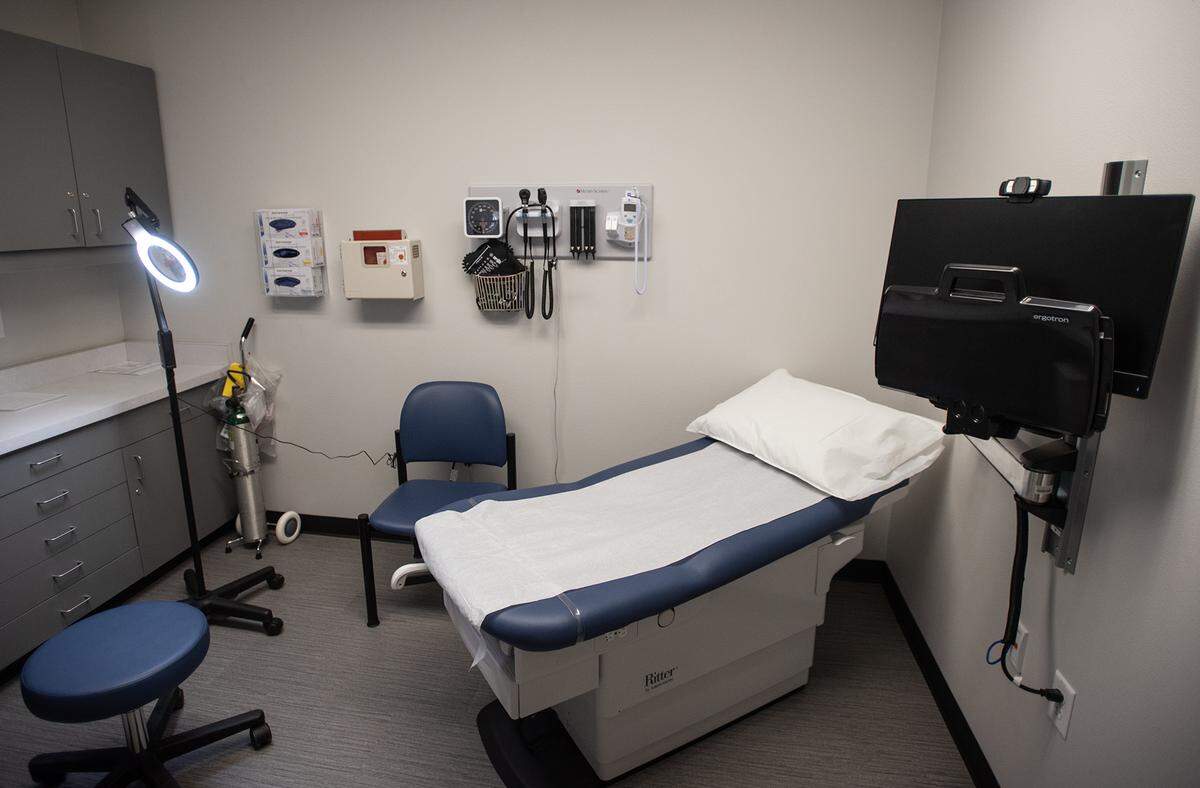 Dot Foods unveiled a health clinic at its warehouse in Modesto, Calif., on Wednesday, May 4, 2022. The clinic will provide basic health care for its 400 employees and their families.