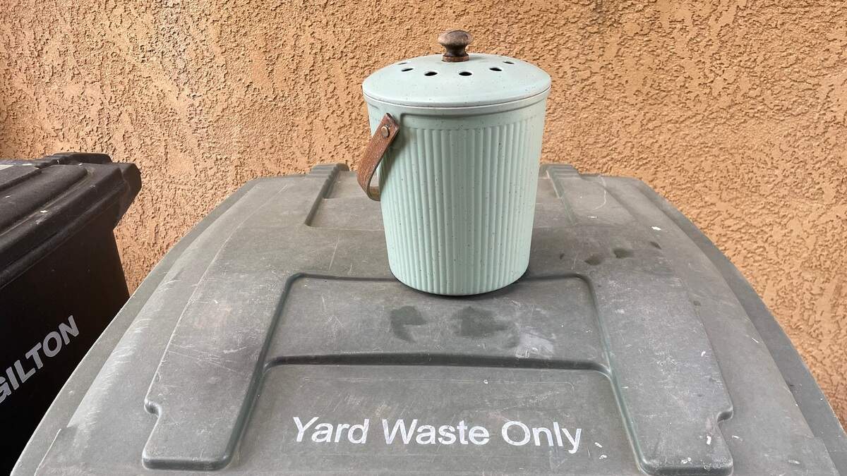 Keeping your yard waste bin in the shade, keeping its lid closed and keeping food scraps in a small, airtight bucket on the kitchen countertop are among suggested ways to reduce pests and odors.