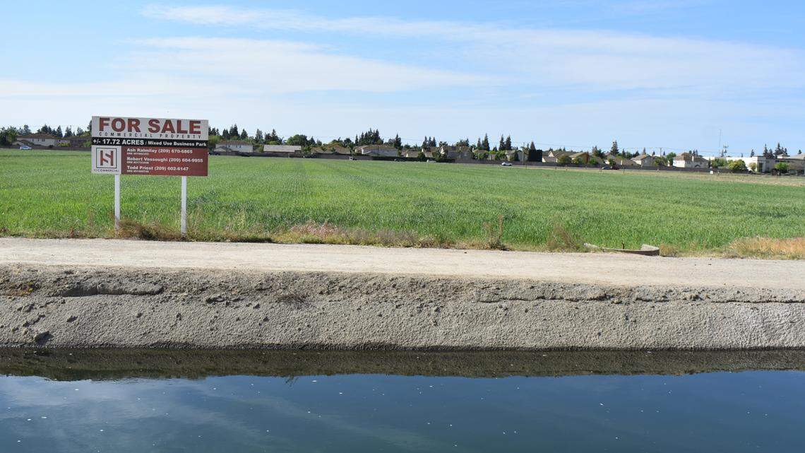 This photo looking south from Bangs Avenue east of Dale Road shows some of the acreage in the Kiernan Business Park being rezoned to mixed use to allow construction of apartments
