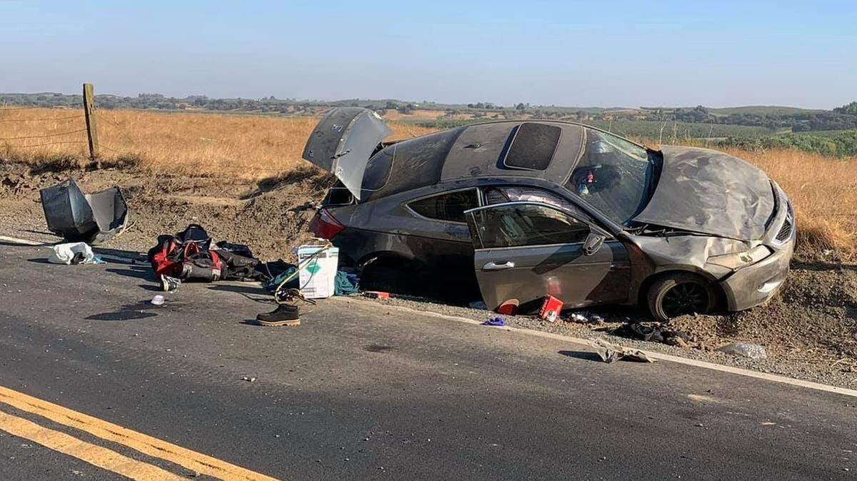 Modesto resident Andrew Satariano was arrested Saturday, Sept. 4, 2021, in the Waterford area after being pursued by Stanislaus County sheriff’s deputies and crashing. Drugs and guns were found in his car.