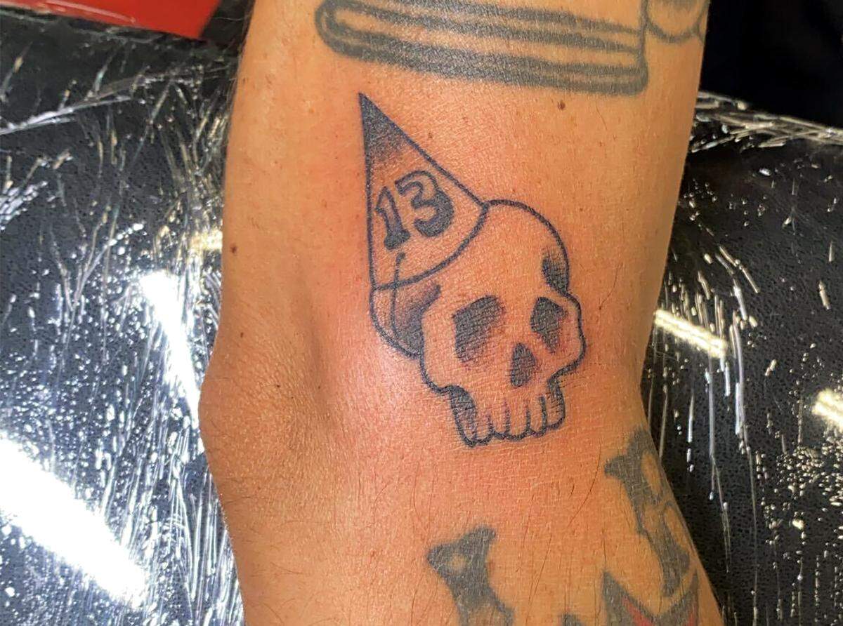 Friday the 13th flash tattoo.