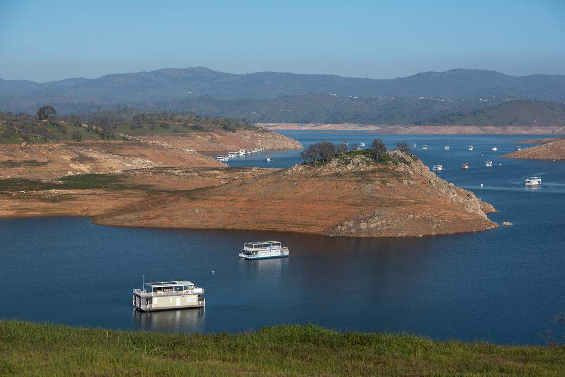 Don Pedro Reservoir in Tuolumne County Calif., on Wednesday, Jan. 26, 2022.