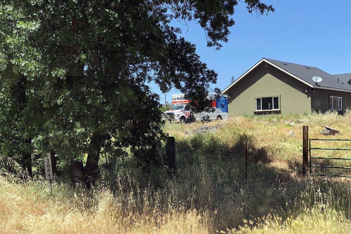 A residence on the 13000 block of Horseshoe Road near Oakdale, Calif. is pictured on Monday May 7, 2018. A homicide victim's body was found by family members there on May 1, 2018.