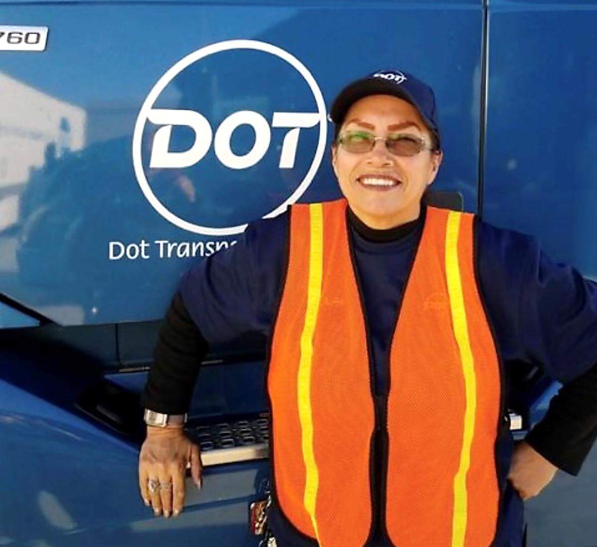 Diana Avila of Modesto CA was recognized for 1 million miles of safe driving for Dot Transportation Inc. in February 2022.