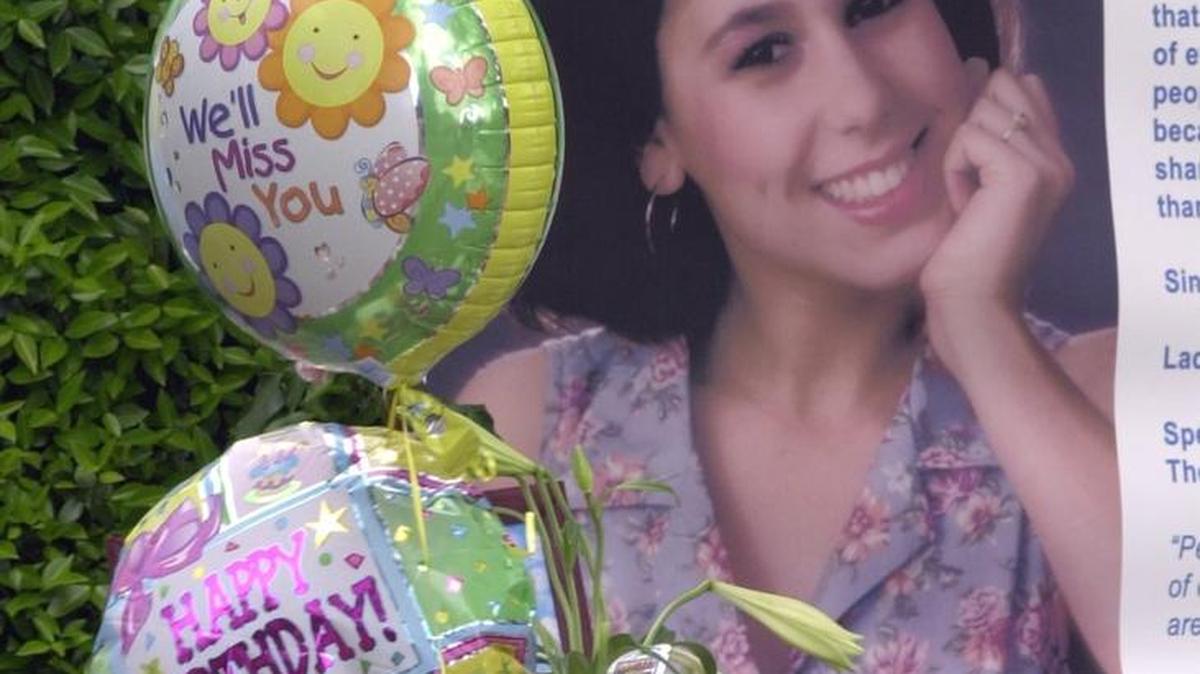 Balloons danced in the wind outside Laci Peterson’s home on Covena Avenue in Modesto in 2003.